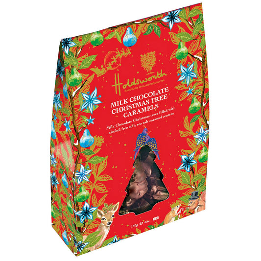 Christmas trees in milk chocolate with caramel 150g