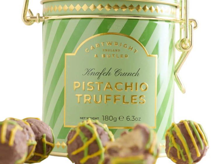 Pistachio Truffles in Tin