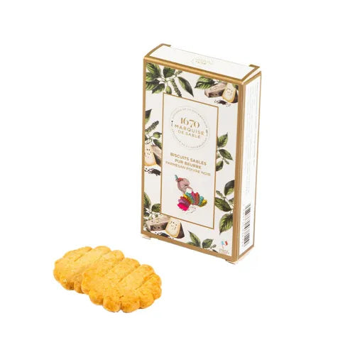 Savory shortbread biscuits with Parmesan & black pepper 20g
