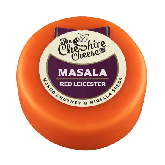 Masala red Leicester with mango chutney & nigella seeds 200g