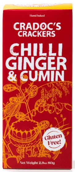 Chilli, Ginger & Cumin Crackers 80g