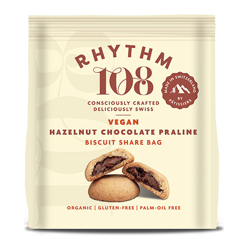 Swiss Vegan Hazelnut Chocolate Praline Biscuit Share Bag 135g