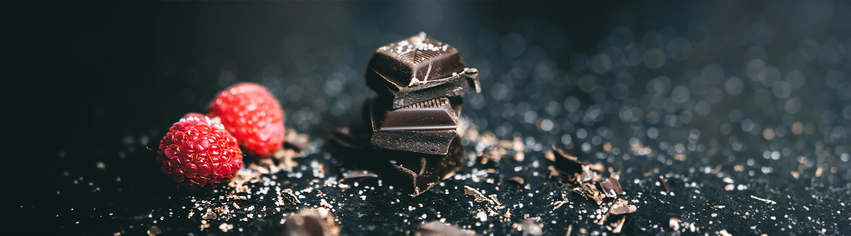 Pieces of chocolate on top of each other