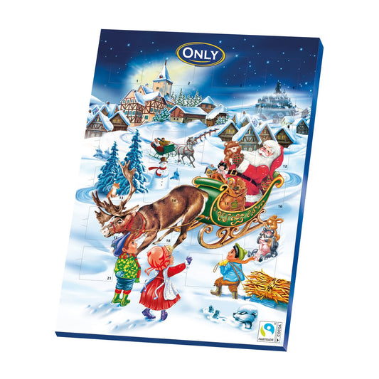 Advent calendars with milk chocolate - Santa on Sleigh 50g