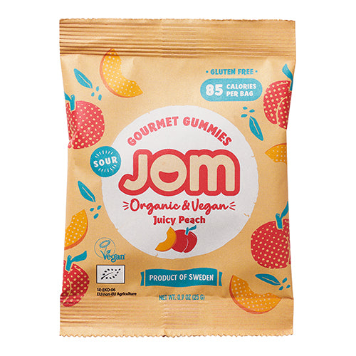 Snack Packs Organic Sour Juicy Peach Gummies 25g