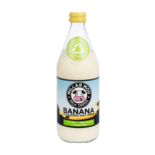 Gluten Free Banana Milkshake Glass Bottle 500ml