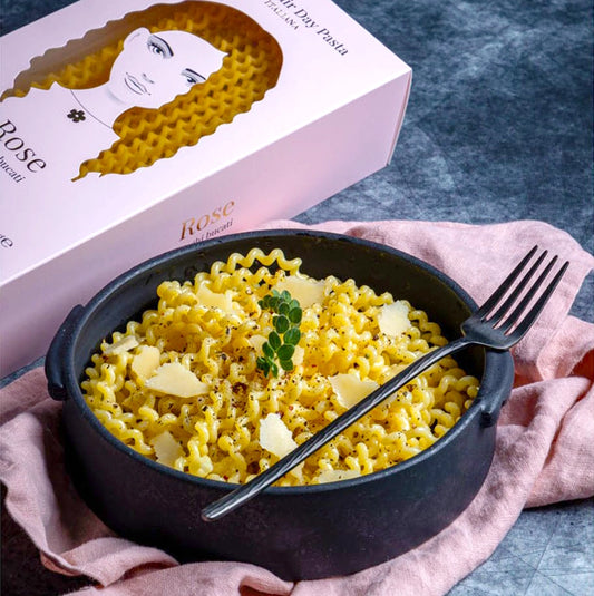 Good Hair Day Rose lunghi bucati pasta dish
