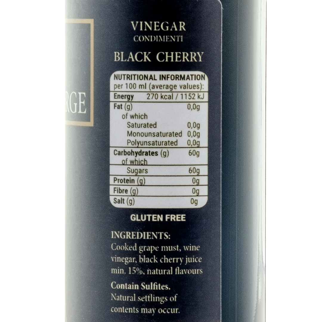 Jorge Black Cherry Balsamic natural ingredients
