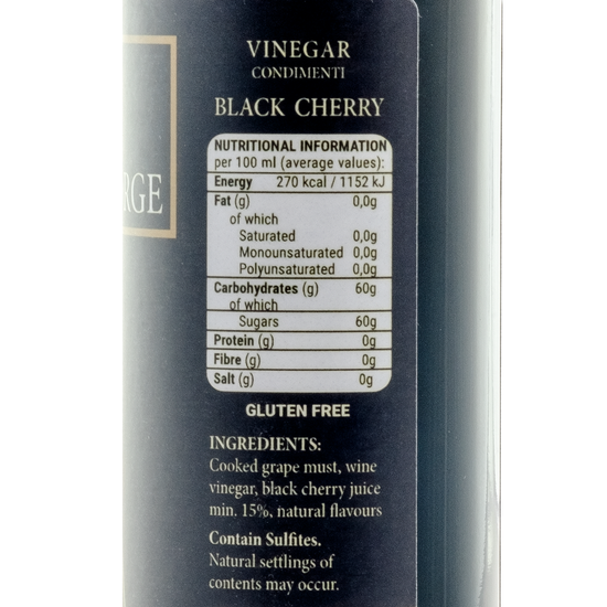 Jorge Black Cherry Balsamic natural ingredients