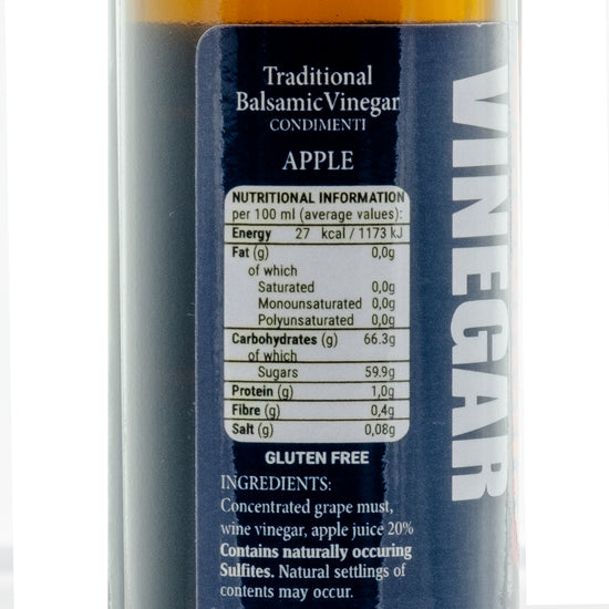 Jorge Artisan apple-infused white balsamic ingredients label