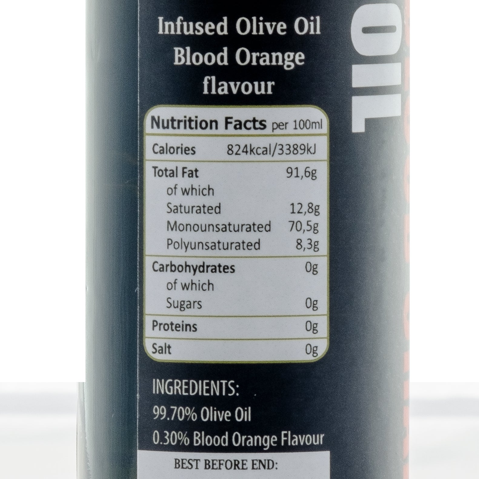 Jorge Blood orange olive oil ingredients