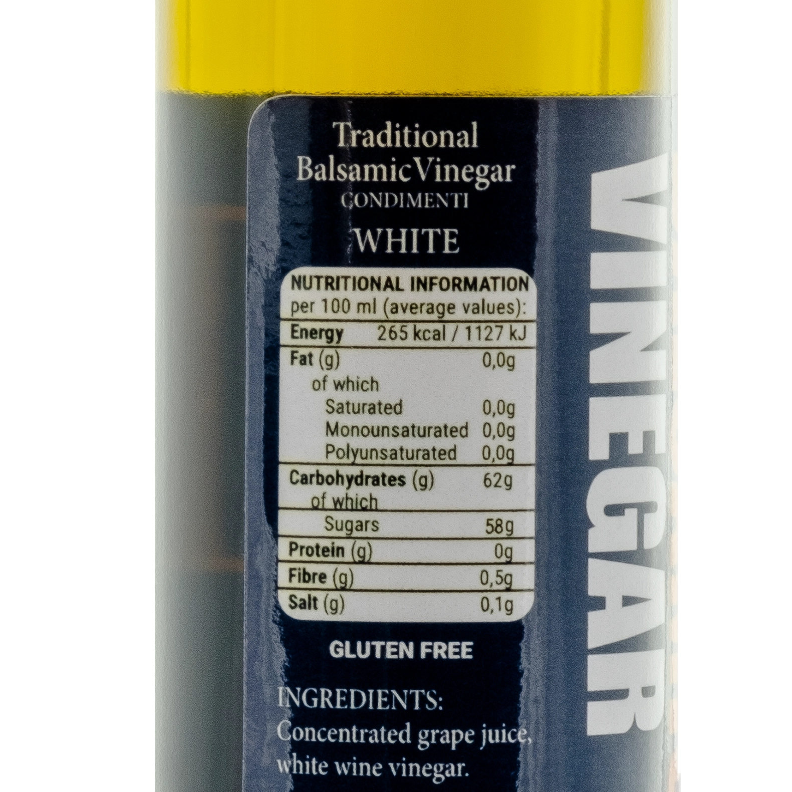 Jorge WHite Balsamic Vinegar ingredients on label
