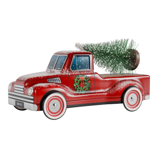 Christmas Truck with Tree Tin with Choc Chip Cookies & Christmas Spice Cookies 150g