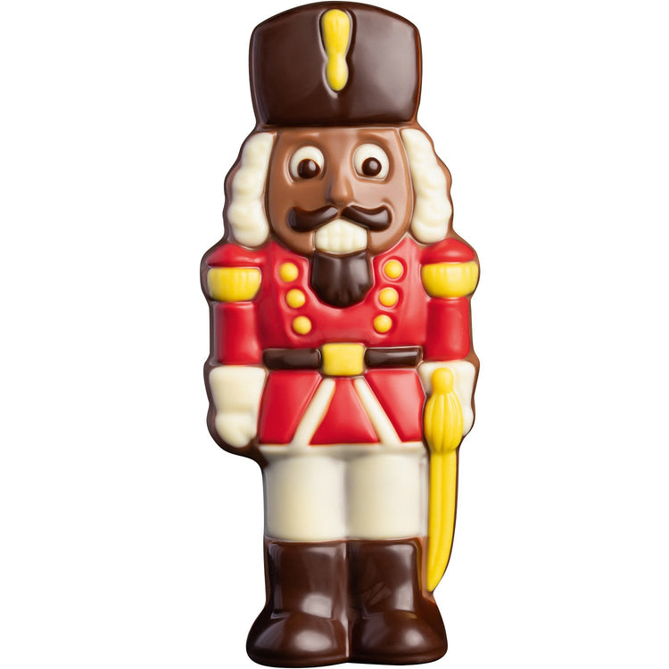 Decorated hollow milk chocolate Nutcracker soldier in cello 100g